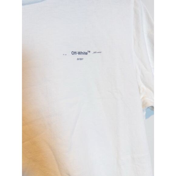 Off-White FW20 “MAIN LABEL” Arrows Logo White Cotton T-Shirt Small - Picture 3 of 9